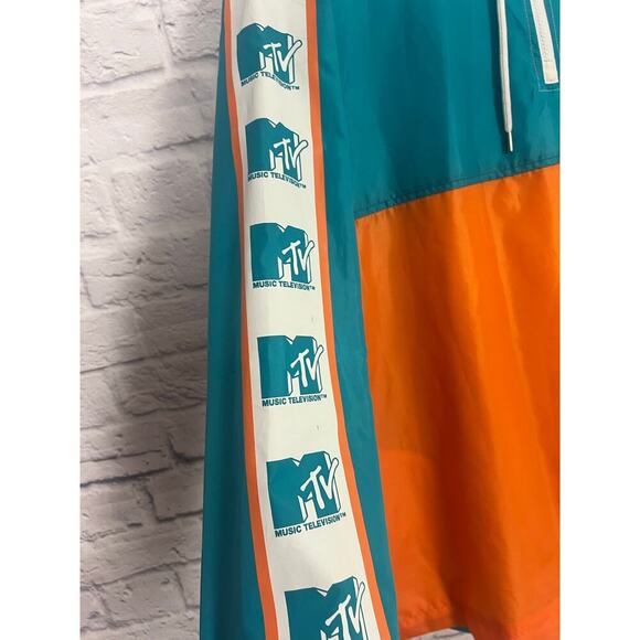 MTV Turquoise and Orange Windbreaker - Men's XL - Picture 6 of 13